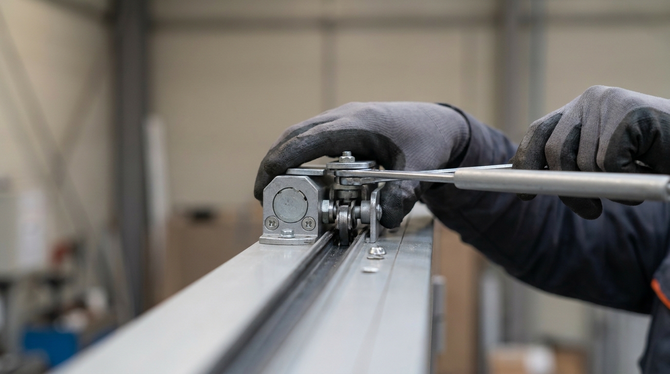 Hero image - technician repairing a commercial storefront glass door in Charleston